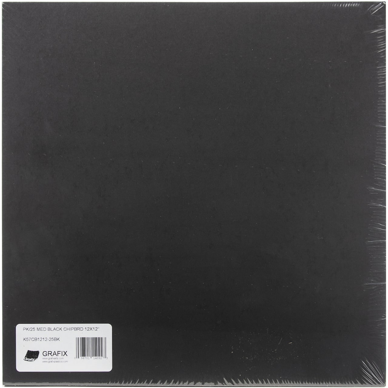 Grafix® Black Medium Weight Chipboard Sheets, 25 Sheets
